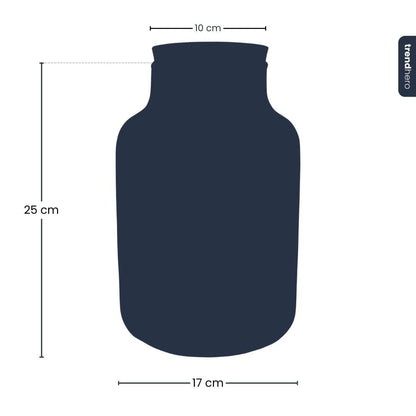 Terrarium Flasche – Geschlossene Glasflasche mit Korken & LED – Beleuchtung – Höhe 24,5cm Ø17cm – Dekoratives Pflanzenterrarium aus Recyclingglas